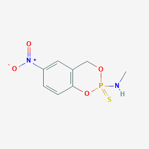 B154012 N-Methyl-6-nitro-4H-1,3,2-benzodioxaphosphorin-2-amine 2-sulfide CAS No. 130365-37-6