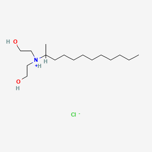 molecular formula C16H36ClNO2 B15401220 N,N-Bis(beta-hydroxyethyl)-2-aminododecane hydrochloride CAS No. 56167-09-0
