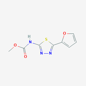 molecular formula C8H7N3O3S B15401244 methyl N-[5-(furan-2-yl)-1,3,4-thiadiazol-2-yl]carbamate CAS No. 714946-57-3