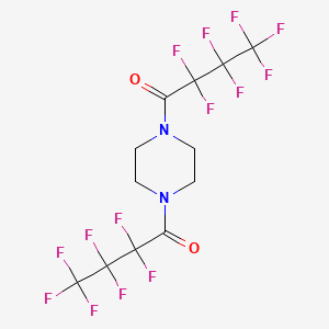 molecular formula C12H8F14N2O2 B15401248 N,N'-Bis(heptafluorobutyryl)piperazine CAS No. 120219-50-3