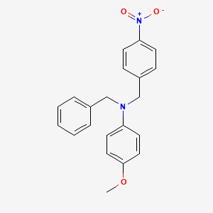 molecular formula C21H20N2O3 B15401365 N-Benzyl-4-methoxy-N-[(4-nitrophenyl)methyl]aniline CAS No. 923603-50-3