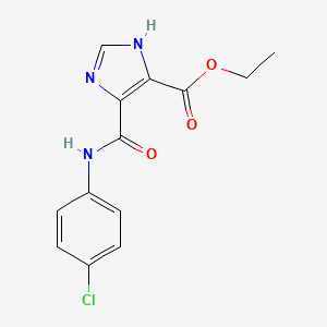 molecular formula C13H12ClN3O3 B15401377 ethyl 4-[(4-chlorophenyl)carbamoyl]-1H-imidazole-5-carboxylate CAS No. 313976-81-7