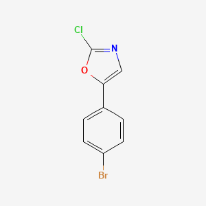 molecular formula C9H5BrClNO B15401380 5-(4-Bromophenyl)-2-chlorooxazole 