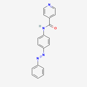 molecular formula C18H14N4O B15401387 Pyridine-4-carboxamide, N-(4-phenylazophenyl)- CAS No. 101717-17-3