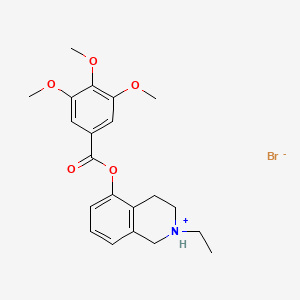 molecular formula C21H26BrNO5 B15401412 5-(3,4,5-Trimethoxybenzoyloxy)-2-ethyl-1,2,3,4-tetrahydro-isoquinoline hydrobromide CAS No. 4512-83-8