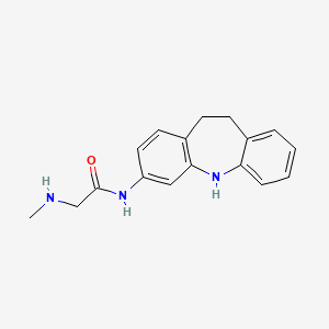 molecular formula C17H19N3O B15401453 N-(10,11-dihydro-5H-dibenzo[b,f]azepin-3-yl)-N~2~-methylglycinamide CAS No. 300702-06-1