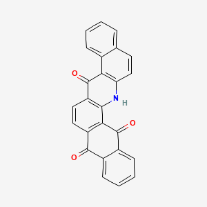 molecular formula C25H13NO3 B15401480 Benzo[a]naphth[2,3-h]acridine-5,8,13(14h)-trione CAS No. 3737-76-6