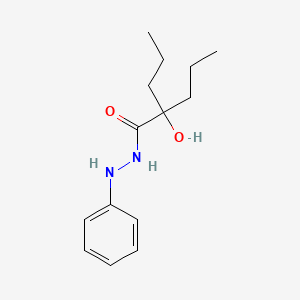 molecular formula C14H22N2O2 B15401543 Valeric acid, 2-hydroxy-2-propyl-, 2-phenylhydrazide CAS No. 3178-52-7