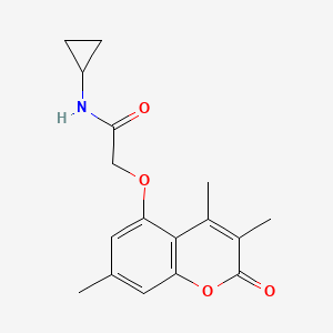 molecular formula C17H19NO4 B15401554 N-cyclopropyl-2-(3,4,7-trimethyl-2-oxochromen-5-yl)oxyacetamide CAS No. 879578-55-9