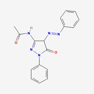 molecular formula C17H15N5O2 B15401570 N-(5-oxo-1-phenyl-4-phenyldiazenyl-4H-pyrazol-3-yl)acetamide CAS No. 4546-33-2