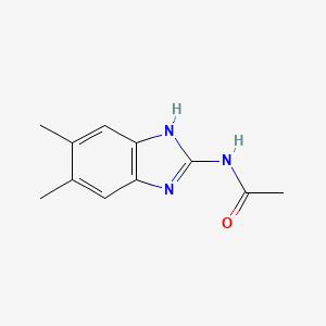 molecular formula C11H13N3O B15401611 Acetamide, N-(5,6-dimethyl-1H-benzimidazol-2-YL)- CAS No. 35647-81-5