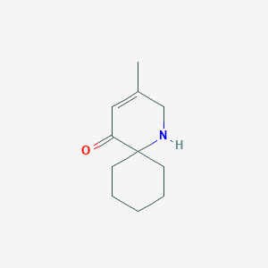 molecular formula C11H17NO B15401636 3-Methyl-1-azaspiro[5.5]undec-3-en-5-one CAS No. 924848-80-6