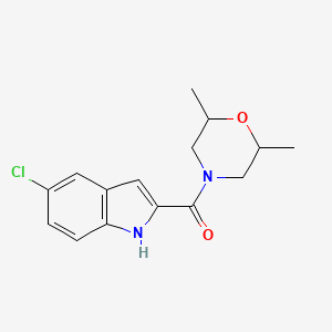 molecular formula C15H17ClN2O2 B15401706 (5-chloro-1H-indol-2-yl)-(2,6-dimethylmorpholin-4-yl)methanone CAS No. 900287-95-8