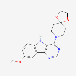 molecular formula C19H22N4O3 B15401742 8-(8-ethoxy-5H-pyrimido[5,4-b]indol-4-yl)-1,4-dioxa-8-azaspiro[4.5]decane CAS No. 848058-61-7