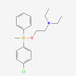 molecular formula C19H26ClNOSi B15401884 p-Chlorophenyl(diethylaminoethoxy)methylphenylsilane CAS No. 59229-04-8