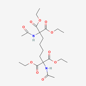 molecular formula C22H36N2O10 B15401891 Tetraethyl 1,6-diacetamidohexane-1,1,6,6-tetracarboxylate CAS No. 5183-02-8