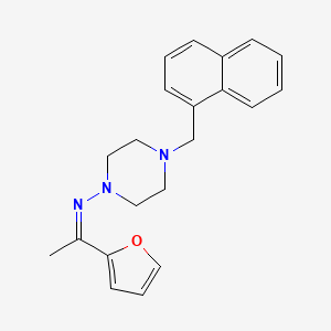 molecular formula C21H23N3O B15401944 N-[(1Z)-1-(furan-2-yl)ethylidene]-4-(naphthalen-1-ylmethyl)piperazin-1-amine 