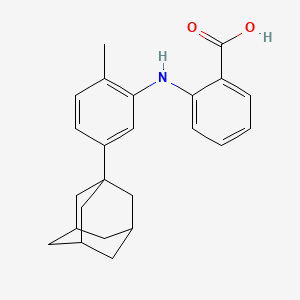 molecular formula C24H27NO2 B15401962 Anthranilic acid, N-((3-(1-adamantyl)-6-methyl)phenyl)- CAS No. 34710-03-7