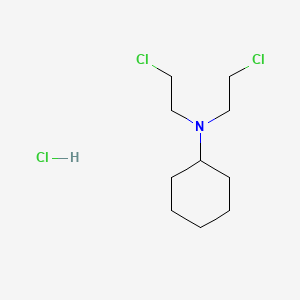 molecular formula C10H20Cl3N B15402038 Cyclohexylamine, N,N-bis(2-chloroethyl)-, hydrochloride CAS No. 879-61-8