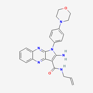 molecular formula C24H24N6O2 B15402061 2-amino-1-(4-morpholin-4-ylphenyl)-N-prop-2-enylpyrrolo[3,2-b]quinoxaline-3-carboxamide CAS No. 4631-56-5
