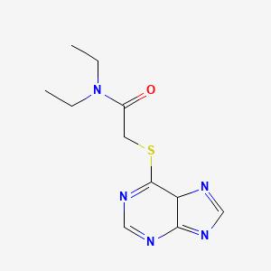molecular formula C11H15N5OS B15402078 N,N-diethyl-2-(5H-purin-6-ylsulfanyl)acetamide CAS No. 91338-61-3
