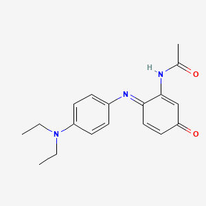 molecular formula C18H21N3O2 B15402115 N-[6-[4-(diethylamino)phenyl]imino-3-oxocyclohexa-1,4-dien-1-yl]acetamide CAS No. 3743-39-3