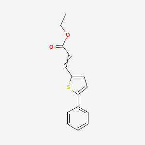molecular formula C15H14O2S B15402161 Ethyl 3-(5-phenylthiophen-2-yl)prop-2-enoate CAS No. 923261-74-9