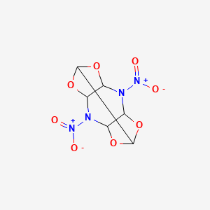 molecular formula C6H6N4O8 B15402163 4,7-Dinitrohexahydro-5,2,6-(epoxymethanetriyloxy)[1,3]dioxolo[4,5-b]pyrazine CAS No. 130919-56-1