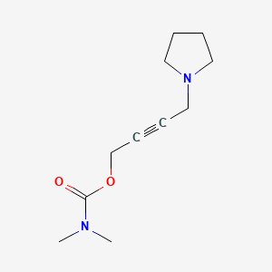 molecular formula C11H18N2O2 B15402169 Carbamic acid, dimethyl-, 4-(1-pyrrolidinyl)-2-butynyl ester CAS No. 3943-51-9