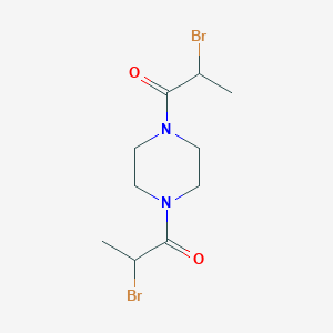 molecular formula C10H16Br2N2O2 B15402208 N,N'-Bis(2-bromopropionyl)piperazine CAS No. 13928-89-7