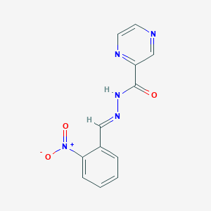 molecular formula C12H9N5O3 B15402270 N'-[(E)-(2-nitrophenyl)methylidene]pyrazine-2-carbohydrazide 