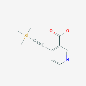molecular formula C12H15NO2Si B15402282 Methyl 4-((trimethylsilyl)ethynyl)nicotinate 