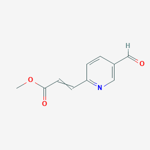 molecular formula C10H9NO3 B15402381 Methyl 3-(5-formylpyridin-2-yl)prop-2-enoate CAS No. 923565-90-6