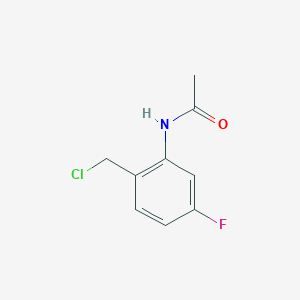molecular formula C9H9ClFNO B15402395 N-[2-(Chloromethyl)-5-fluorophenyl]acetamide CAS No. 922711-46-4