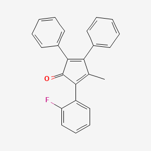 molecular formula C24H17FO B15402412 2-(2-Fluorophenyl)-3-methyl-4,5-diphenylcyclopenta-2,4-dien-1-one CAS No. 919097-02-2