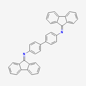 molecular formula C38H24N2 B15402435 N-[4-[4-(fluoren-9-ylideneamino)phenyl]phenyl]fluoren-9-imine CAS No. 41614-44-2