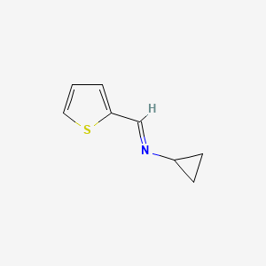 molecular formula C8H9NS B15402443 (E)-N-Cyclopropyl-1-(thiophen-2-yl)methanimine CAS No. 918970-30-6