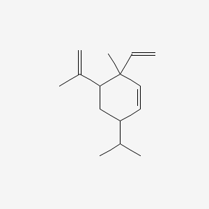 molecular formula C15H24 B15402468 Cyclohexane, 1-ethenyl-1-methyl-2-(1-methylethenyl)-4-(1-methylethyl)-, didehydro deriv. CAS No. 68845-33-0