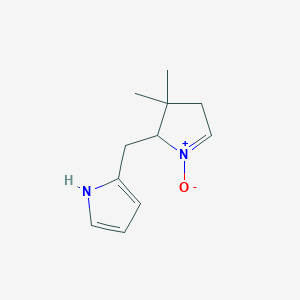 molecular formula C11H16N2O B15402503 3,3-Dimethyl-1-oxo-2-[(1H-pyrrol-2-yl)methyl]-3,4-dihydro-2H-1lambda~5~-pyrrole CAS No. 922729-26-8