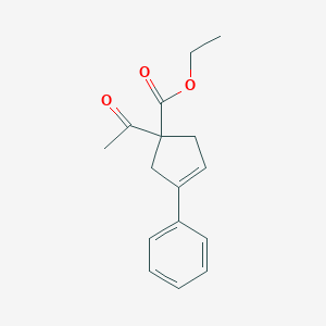 molecular formula C16H18O3 B15402547 Ethyl 1-acetyl-3-phenylcyclopent-3-ene-1-carboxylate CAS No. 928162-83-8
