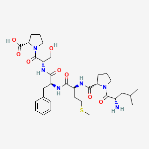 molecular formula C33H50N6O8S B15402578 L-Leucyl-L-prolyl-L-methionyl-L-phenylalanyl-L-seryl-L-proline CAS No. 922526-88-3