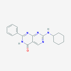 molecular formula C18H19N5O B15402597 7-(Cyclohexylamino)-2-phenylpyrimido[4,5-d]pyrimidin-4(1H)-one CAS No. 918663-22-6