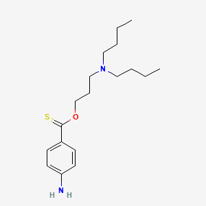 molecular formula C18H30N2OS B15402599 O-[3-(dibutylamino)propyl] 4-aminobenzenecarbothioate CAS No. 63917-80-6