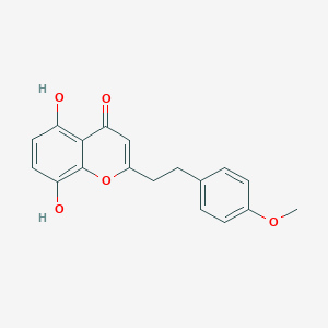 molecular formula C18H16O5 B154026 5,8-Dihydroxy-2-(2-(4-methoxyphenyl)ethyl)chromone CAS No. 128922-70-3