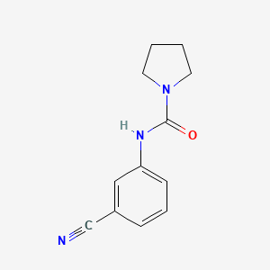 molecular formula C12H13N3O B15402688 N-(3-Cyanophenyl)pyrrolidine-1-carboxamide CAS No. 918813-17-9