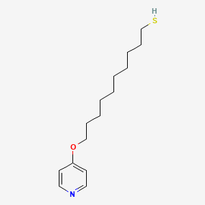 molecular formula C15H25NOS B15402690 10-[(Pyridin-4-yl)oxy]decane-1-thiol CAS No. 918307-81-0