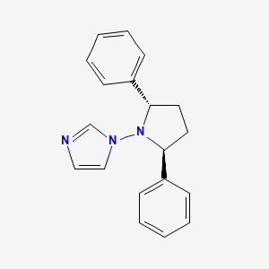 molecular formula C19H19N3 B15402722 1-[(2S,5S)-2,5-Diphenylpyrrolidin-1-yl]-1H-imidazole CAS No. 918944-83-9