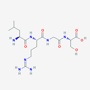 molecular formula C17H33N7O6 B15402843 L-Leucyl-N~5~-(diaminomethylidene)-L-ornithylglycyl-L-serine CAS No. 922172-43-8
