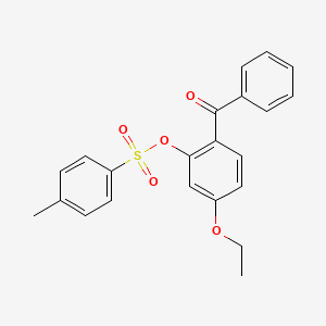 molecular formula C22H20O5S B15402872 Methanone, [4-ethoxy-2-[[(4-methylphenyl)sulfonyl]oxy]phenyl]phenyl- CAS No. 878555-09-0