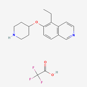 molecular formula C18H21F3N2O3 B15402914 Trifluoroacetic acid--5-ethyl-6-[(piperidin-4-yl)oxy]isoquinoline (1/1) CAS No. 918488-72-9